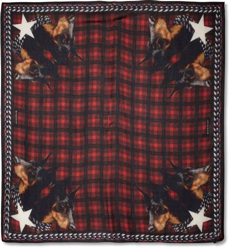 givenchy doberman-print modal and cashmere-blend scarf|GIVENCHY Printed modal and cashmere.